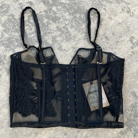 NWT Livy Milord Wire Bustier Black Sheer Sexy Lingerie Sz 32B - Picture 6 of 11
